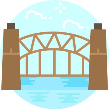 Basit vektör çizimi Sydney liman köprüsü
