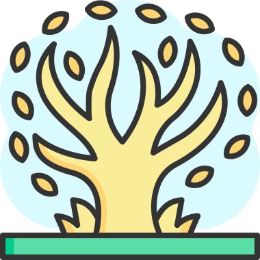 Sonbahar sezonu manzara vektör çizimi 