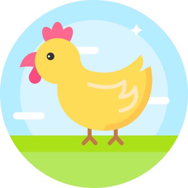 Basit vektör çizimi tavuğu 