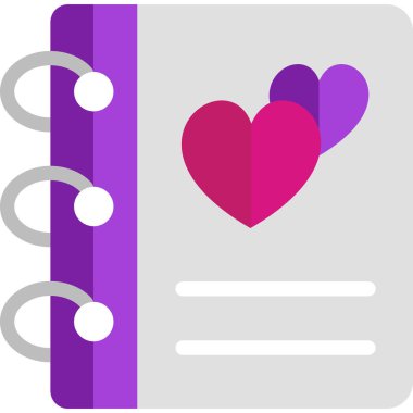 Kalp sembolü vektör illüstrasyonlu günlük 