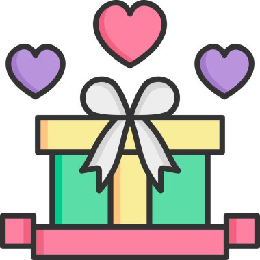 hediye simgesi vektör illüstrasyonu 