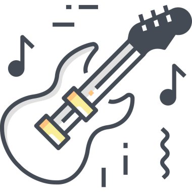 Basit vektör çizim gitarı