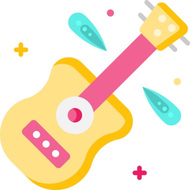 Basit vektör çizim gitarı