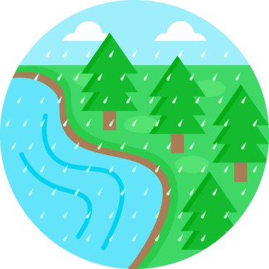 Basit vektör resimleme yağmuru