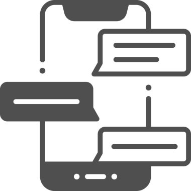 Kurye sohbet vektör illüstrasyonu 