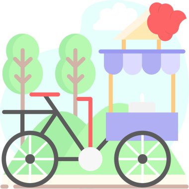 taze dondurma vektör illüstrasyonu 