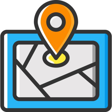 Basit vektör illüstrasyon haritası