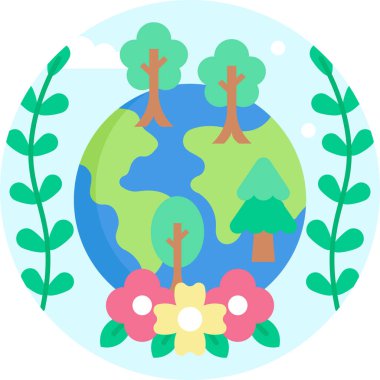 yeşil orman vektör illüstrasyonu 