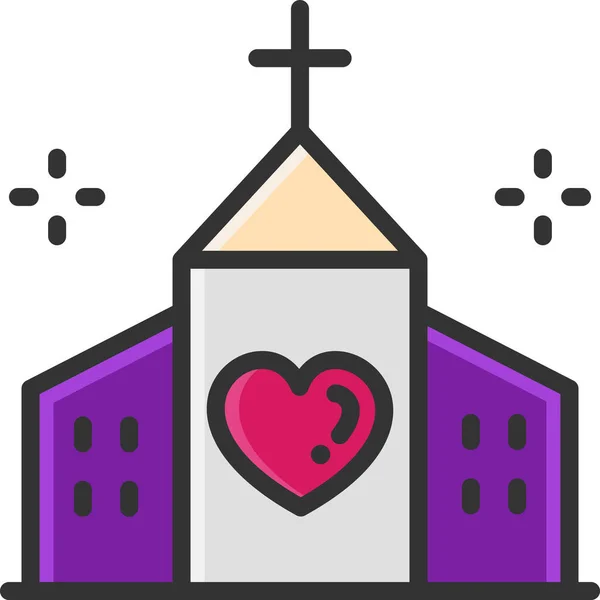 Icono Iglesia Vector Ilustración — Vector de stock
