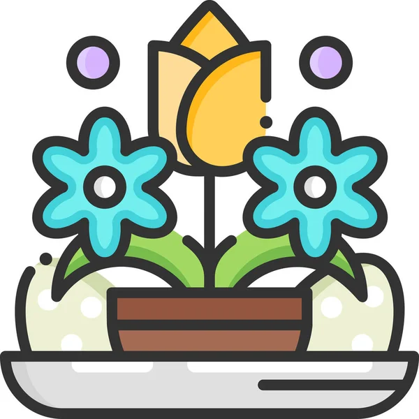 Hermoso Vector Flores Ilustración — Vector de stock