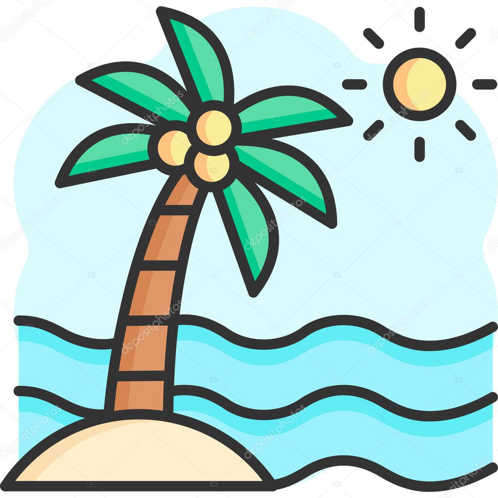 vector illustration of summer season, tourism concept