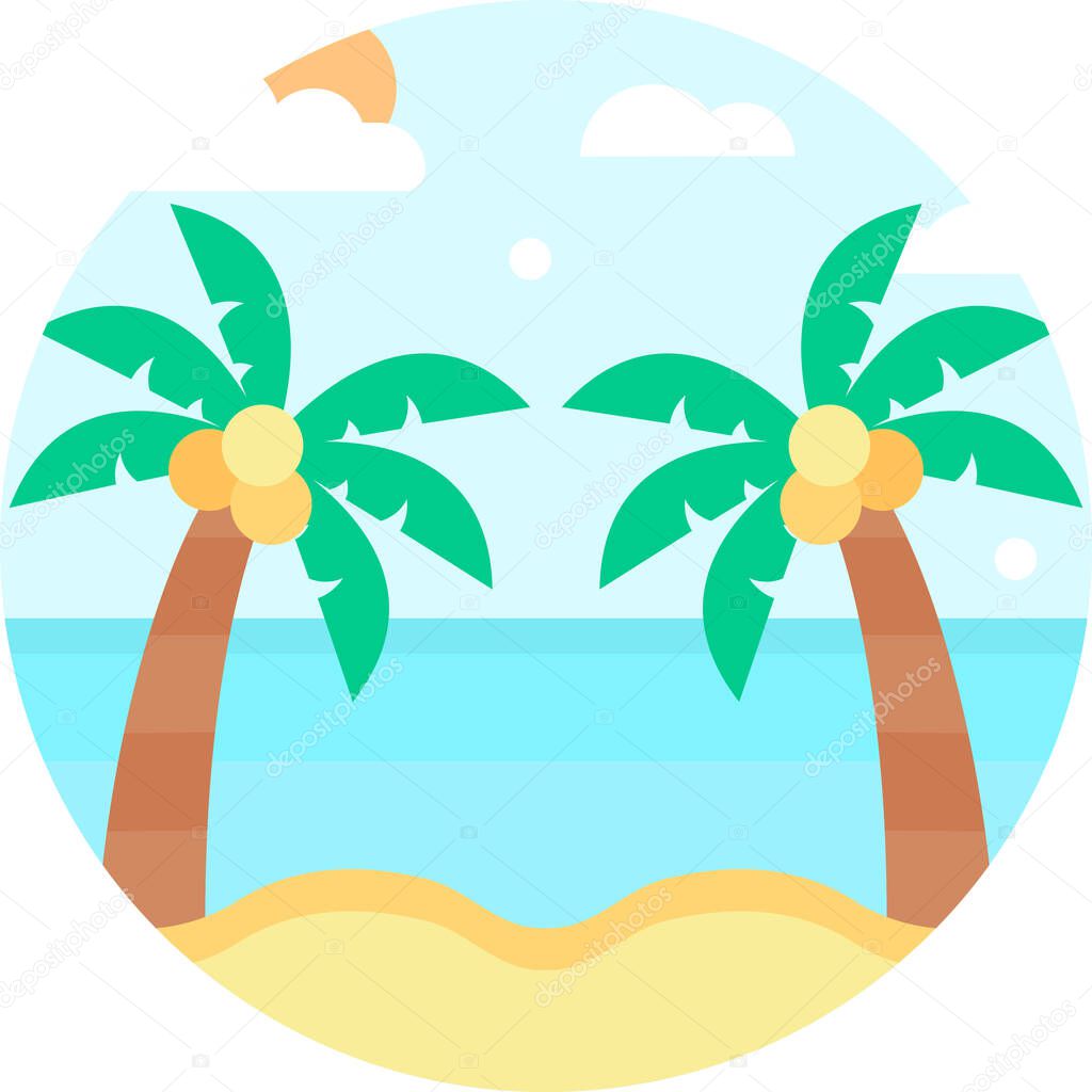 vector illustration of summer season, tourism concept