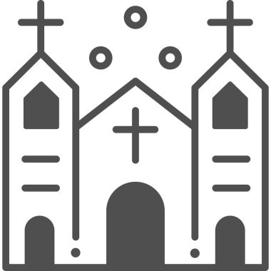 kilise simgesi vektör illüstrasyonu 