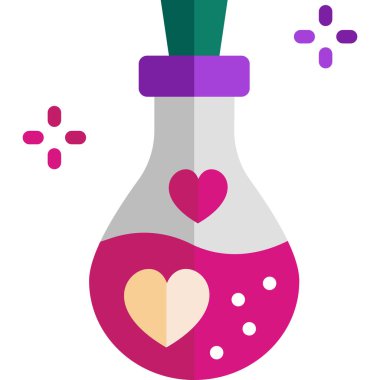 Basit vektör illüstrasyon iksir şişesi 