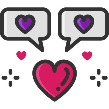 Kurye sohbet vektör illüstrasyonu 