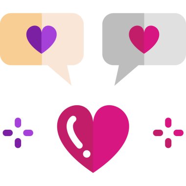 Kurye sohbet vektör illüstrasyonu 