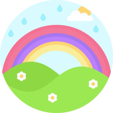 Basit vektör çizimi gökkuşağı 