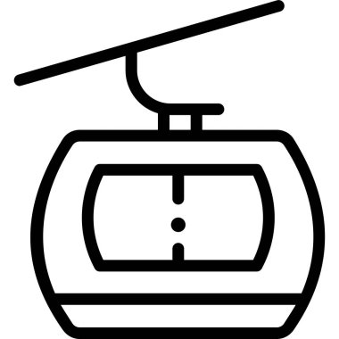 Basit vektör illüstrasyon kablo arabası