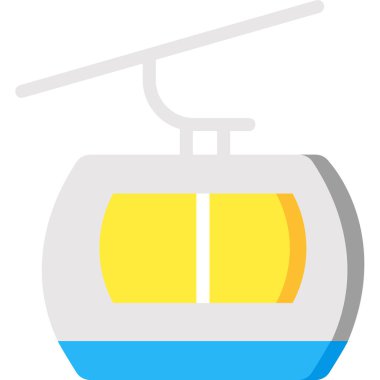 Basit vektör illüstrasyon kablo arabası