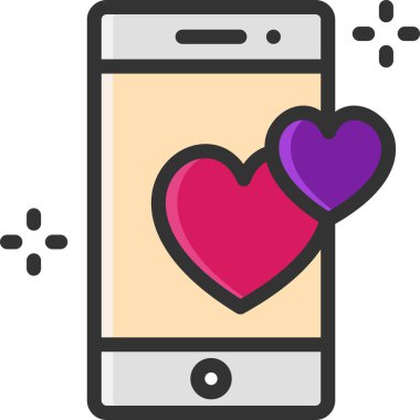 akıllı telefon simgesi vektör illüstrasyonu 