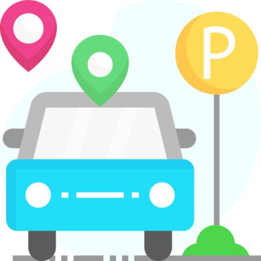 Basit vektör illüstrasyon parkı 