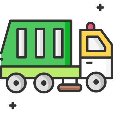 Basit vektör çizim kamyonu