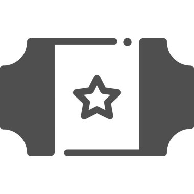 Basit vektör illüstrasyon bileti