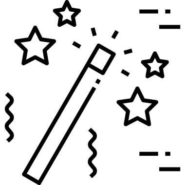 Basit vektör illüstrasyon sihirli değneği