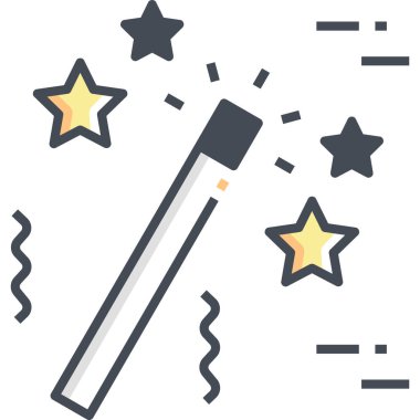 Basit vektör illüstrasyon sihirli değneği