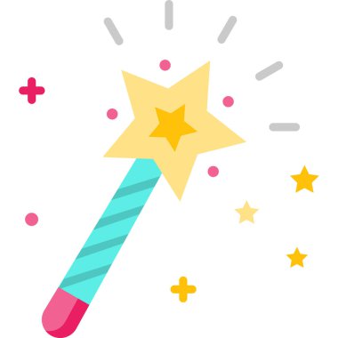 Basit vektör illüstrasyon sihirli değneği