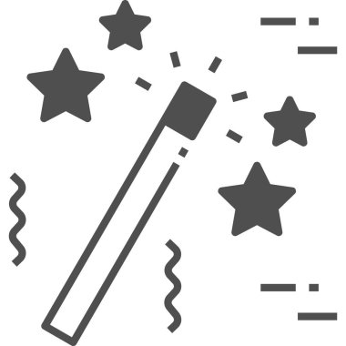 Basit vektör illüstrasyon sihirli değneği