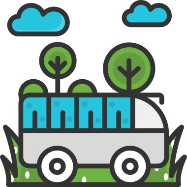 Basit vektör illüstrasyon yolculuğu 