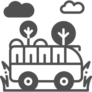 Basit vektör illüstrasyon yolculuğu 