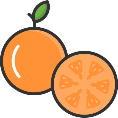 portakal simgesi vektör illüstrasyonu 