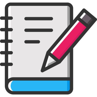 Günlük simgesi vektör illüstrasyonu 