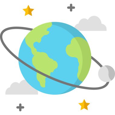 Ay ve Dünya vektör illüstrasyonu, Dünya uydusu