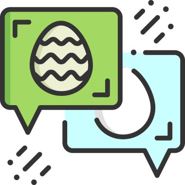 Kurye sohbet vektör illüstrasyonu 