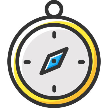 Basit vektör illüstrasyon pusulası