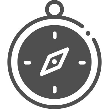 Basit vektör illüstrasyon pusulası