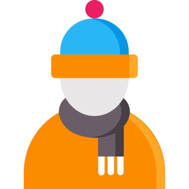 Basit vektör illüstrasyon adamı