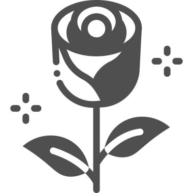 Gül çiçeği vektör illüstrasyonu 