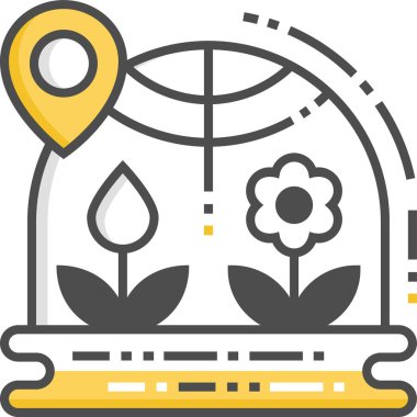 Basit vektör illüstrasyon bahçesi