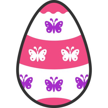 Süslü Paskalya yumurtası çizimi, mutlu paskalya konsepti 