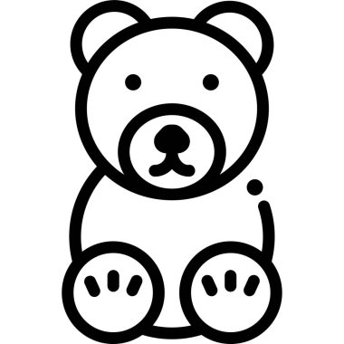 Basit vektör illüstrasyonu ayı