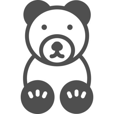 Basit vektör illüstrasyonu ayı