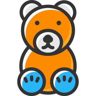 Basit vektör illüstrasyonu ayı