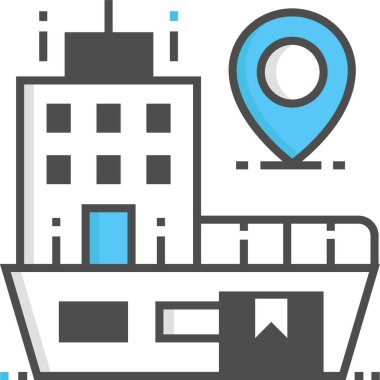 Basit vektör illüstrasyon limanı