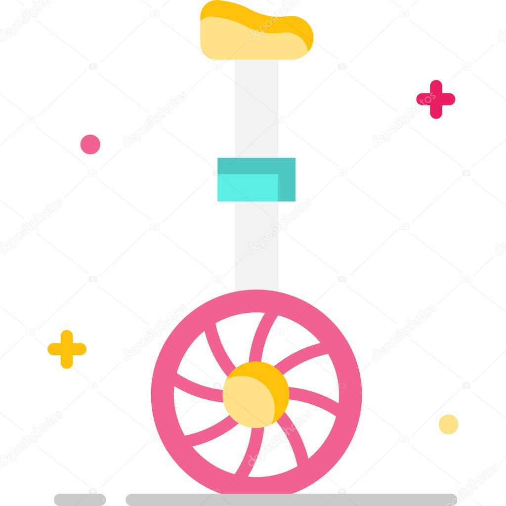 simple vector illustration unicycle