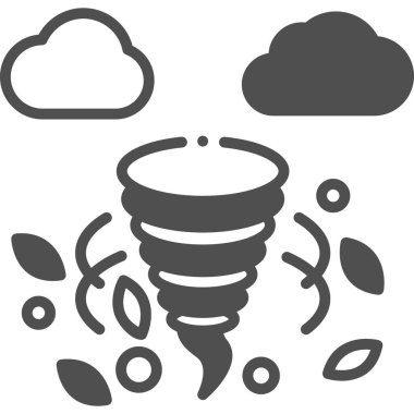 Basit vektör illüstrasyon kasırgası