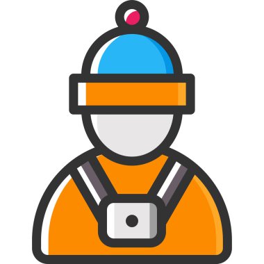 Turistlerin vektör illüstrasyonu, seyahat kavramı